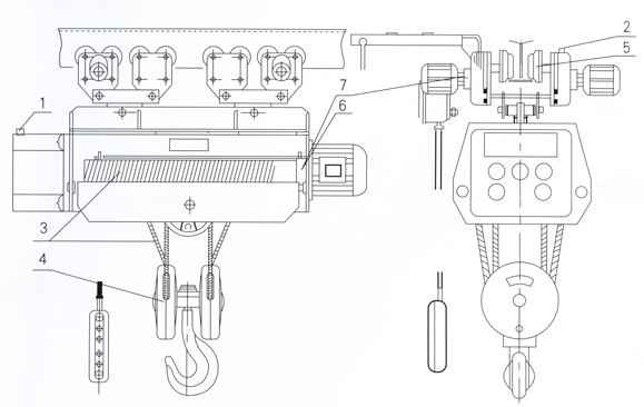 HC型钢丝绳电动葫芦图纸