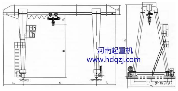 10吨门式起重机图纸