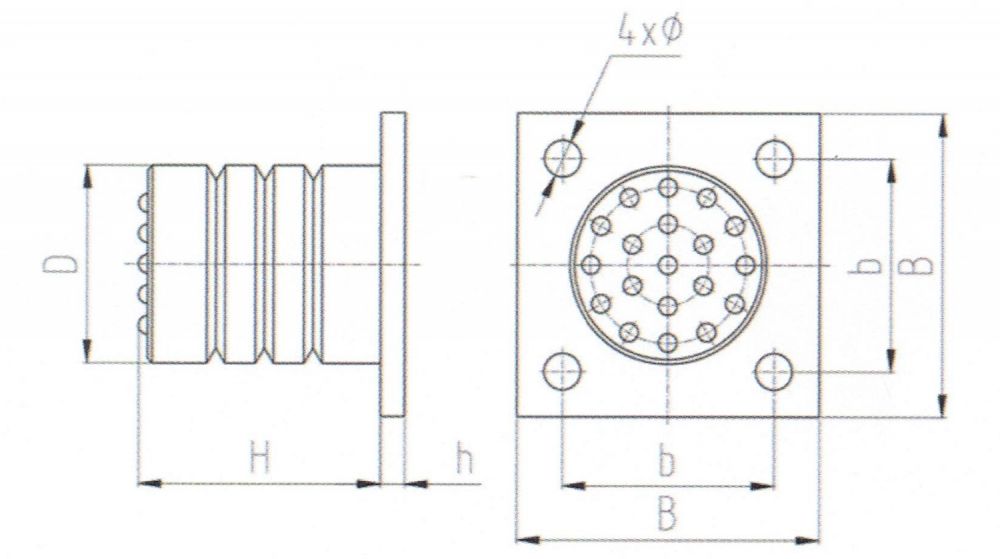 HCDT-C法兰盘型电梯缓冲器外形尺寸图.jpg
