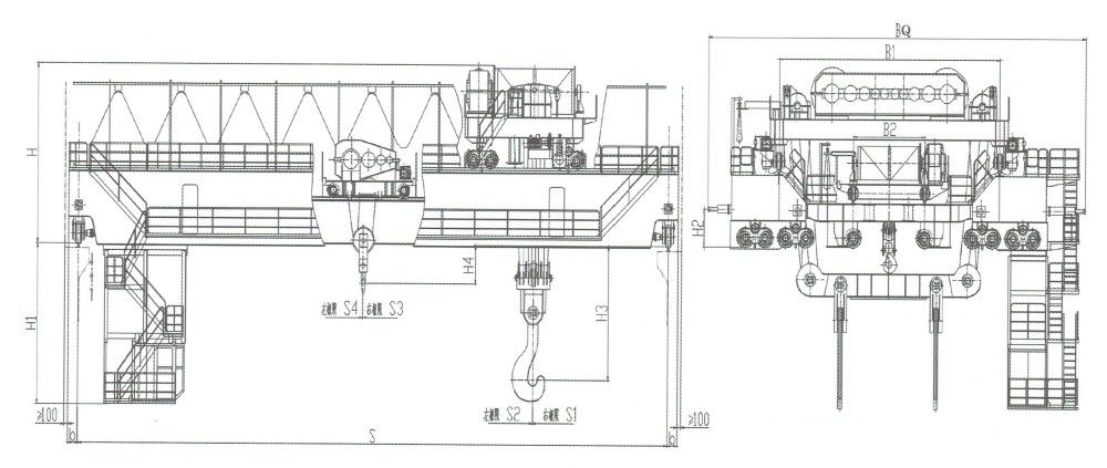 YZS型280/80~320/80吨四梁铸造桥式起重机外形尺寸图.jpg